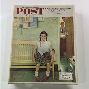 Vintage Parker Brothers Jigsaw Puzzle - Norman Rockwell Art Tom Boy